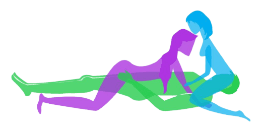 Cowgirl threesome sex position