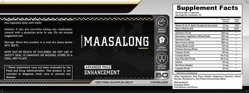 MaasaLong-ingredients-label