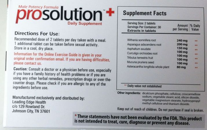 ProSolution Plus Label