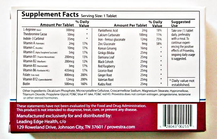 provestra ingredients